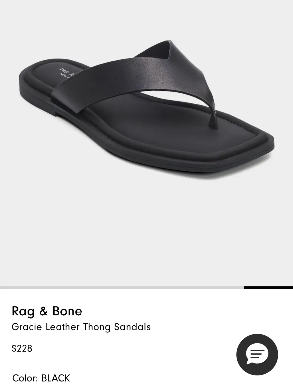 rag & bone Gracie Leather Thong Sandals